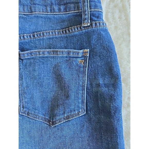 Madewell High-Rise Denim Shorts in Glenoaks Wash Rough Hem Cutoff Size 27 - Picture 10 of 16